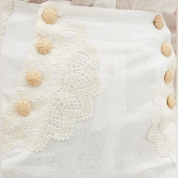 ZIMMERMANN Rhythmic Lace-Appliqué Culottes Linen-Voile Zimmermann Size 2 - Picture 8 of 15
